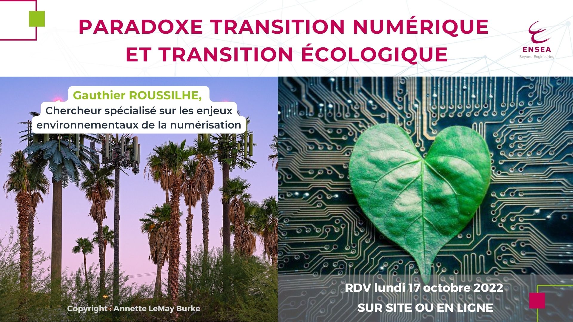 Conférence-débat sur le paradoxe de la transition numérique et la transition écologique animé par Gauthier Roussilhe