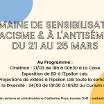 Semaine d'éducation et d'actions contre le racisme et l'antisémitisme du 21 au 25 mars 2022 